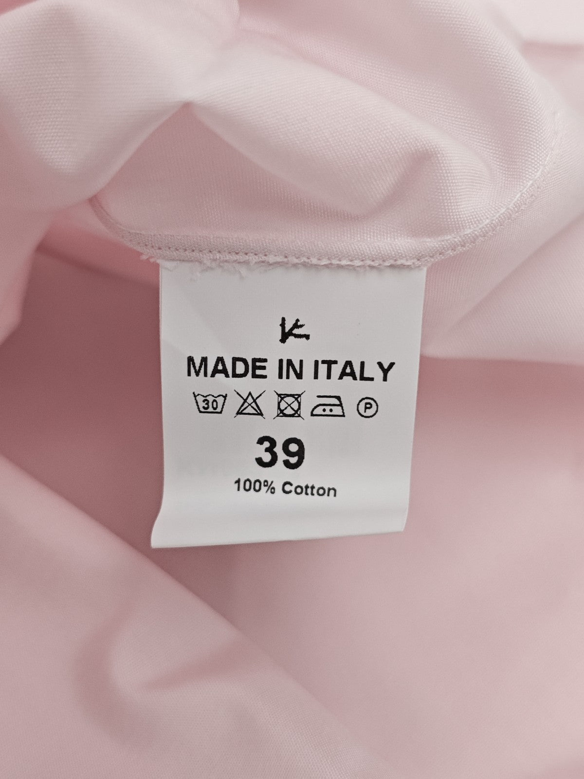 730$ ISAIA NAPOLI "Mix" Dress Shirt Light Pink Solid Medium Cotton 15.5 - 39