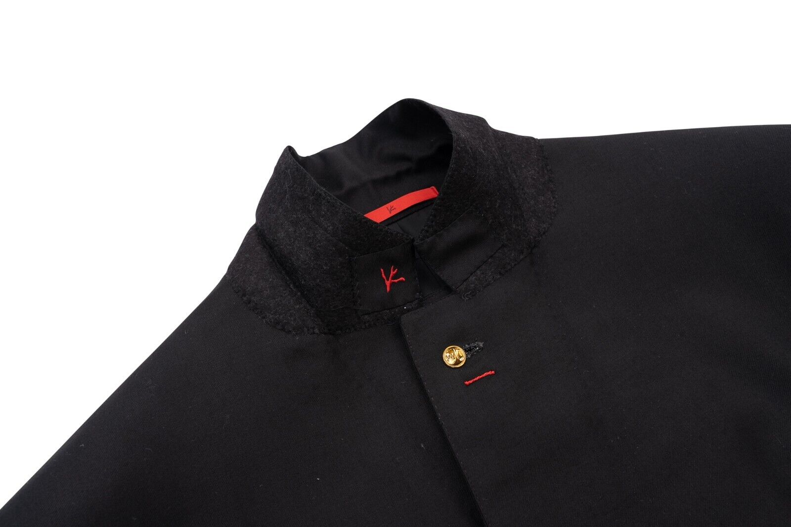 $6500 ISAIA NAPOLI "Aquaspider" Black Hand-Sewn Suit Fine Wool 8R ( Regular)