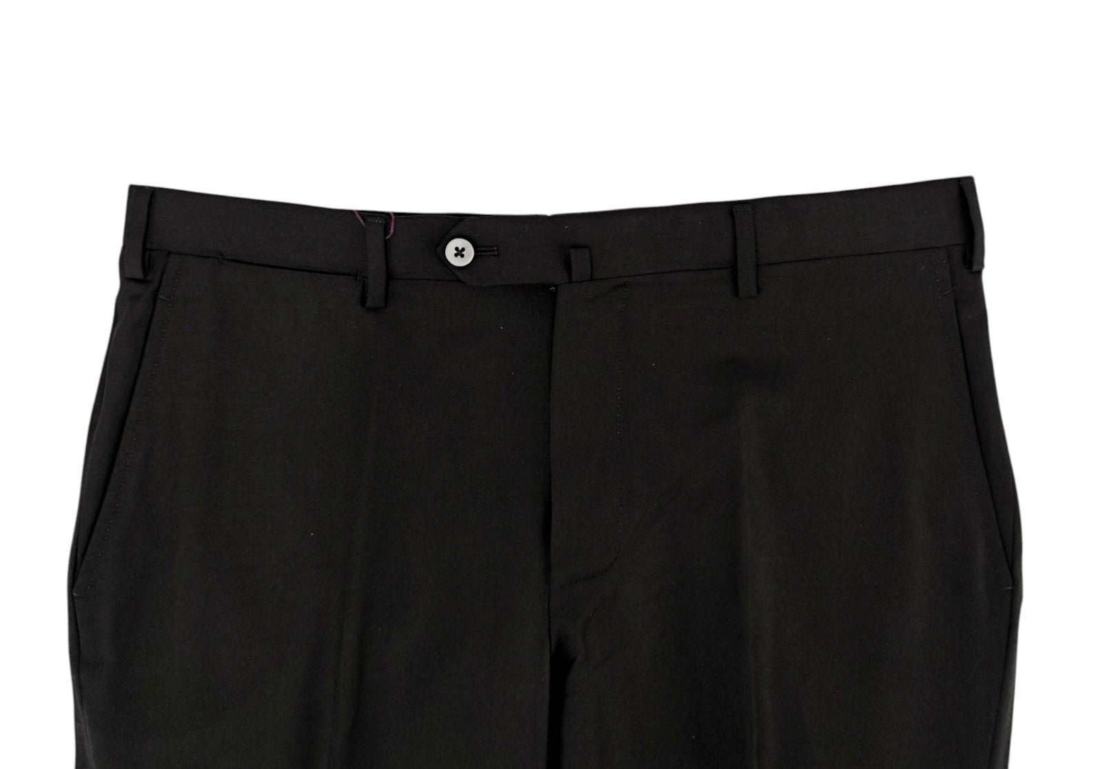 1750$ ISAIA "Sanità" Black Hand-Sewn Tapered Dress Pant Wool 36 US / 52 EU 8C