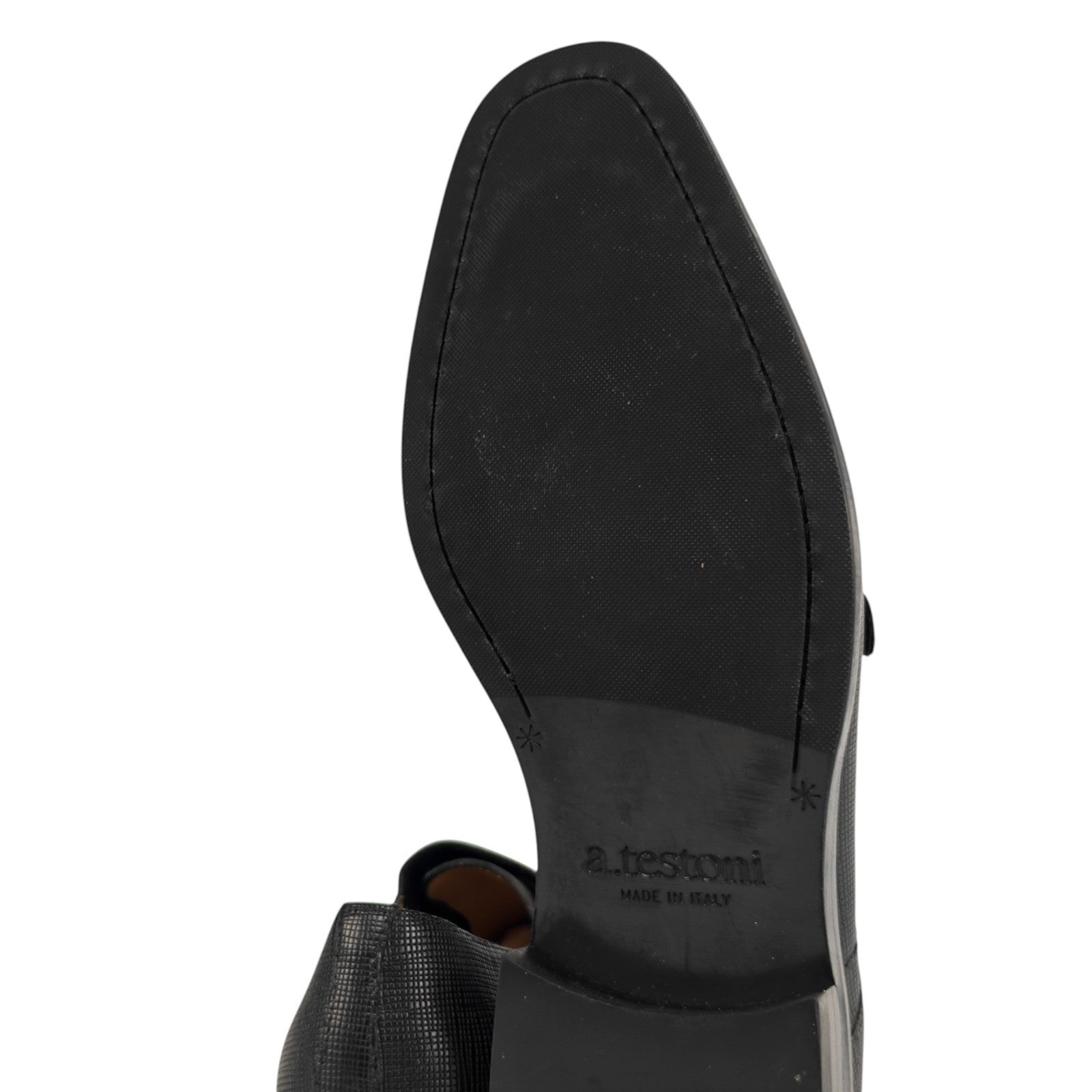 1250$ TESTONI Black Double Monk Shoes Saffiano Soft Calf 8 UK / 9 US / 42 IT