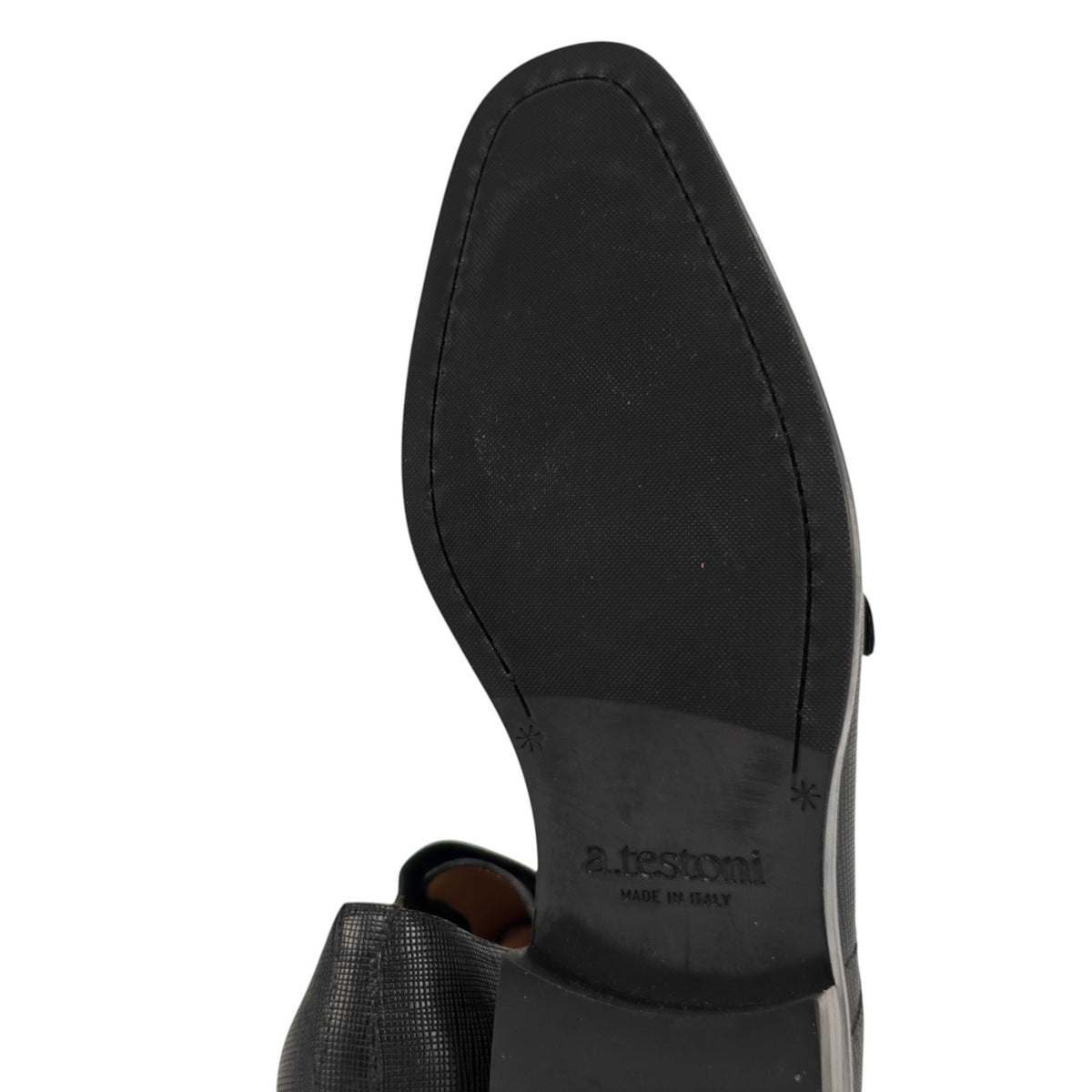 1250$ TESTONI Black Double Monk Shoes Saffiano Soft Calf 8 UK / 9 US / 42 IT
