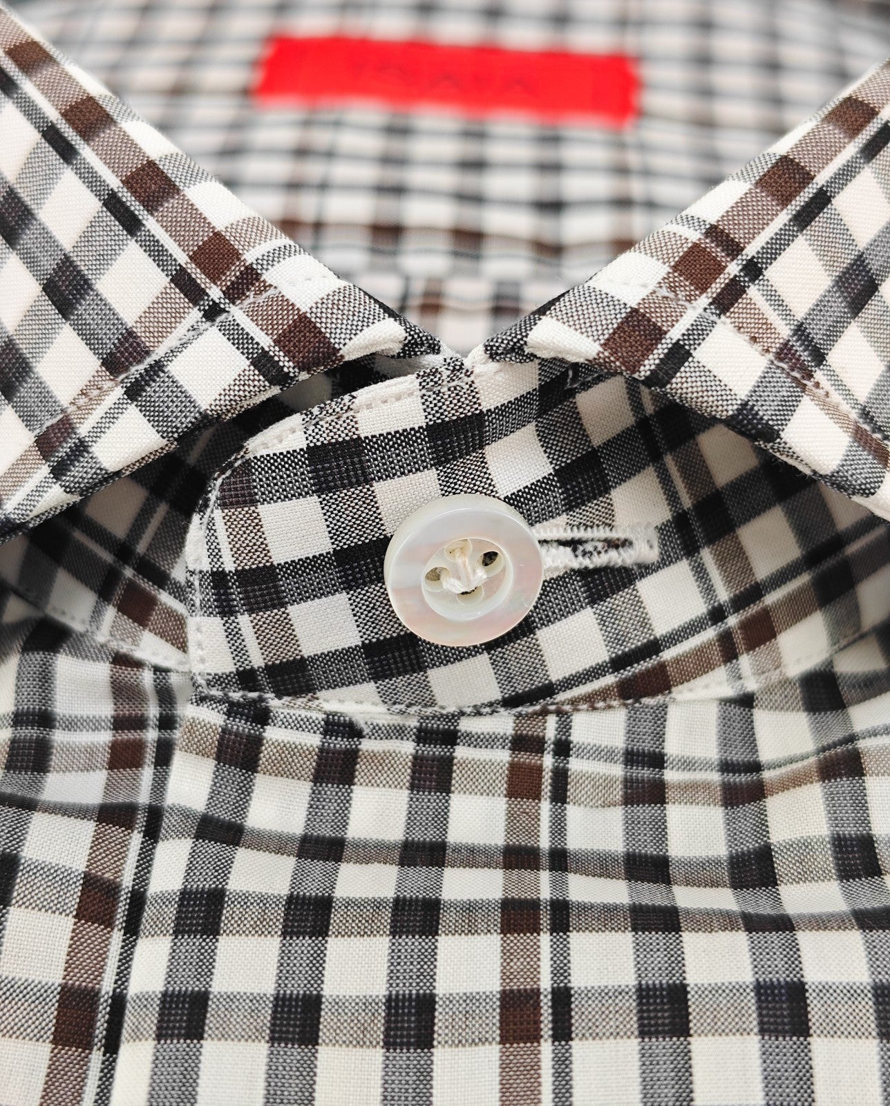 730$ ISAIA NAPOLI "Mix" Dress Shirt Hand-Sewn Checks Lightwheight Cotton