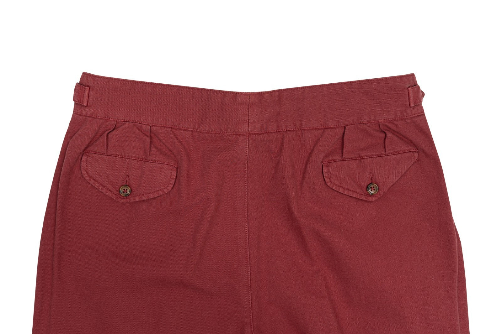 625$ RUBINACCI NAPOLI "Manny" Wine Cotton High Rise Trouser Pant Gurkha