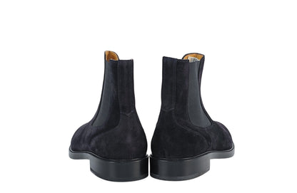 1350$ TESTONI "Vietri" Blue Chelsea Boot Shoes Eco Suede 8 UK / 9 US / 42 IT