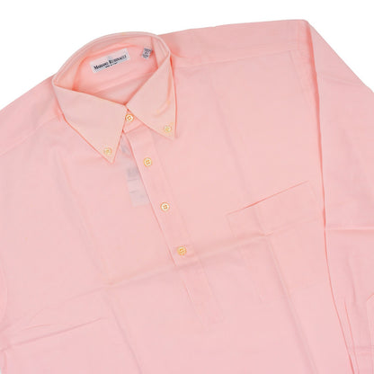 425$ RUBINACCI NAPOLI Pink Popover Shirt Cotton Button Down Classic Fit  1R