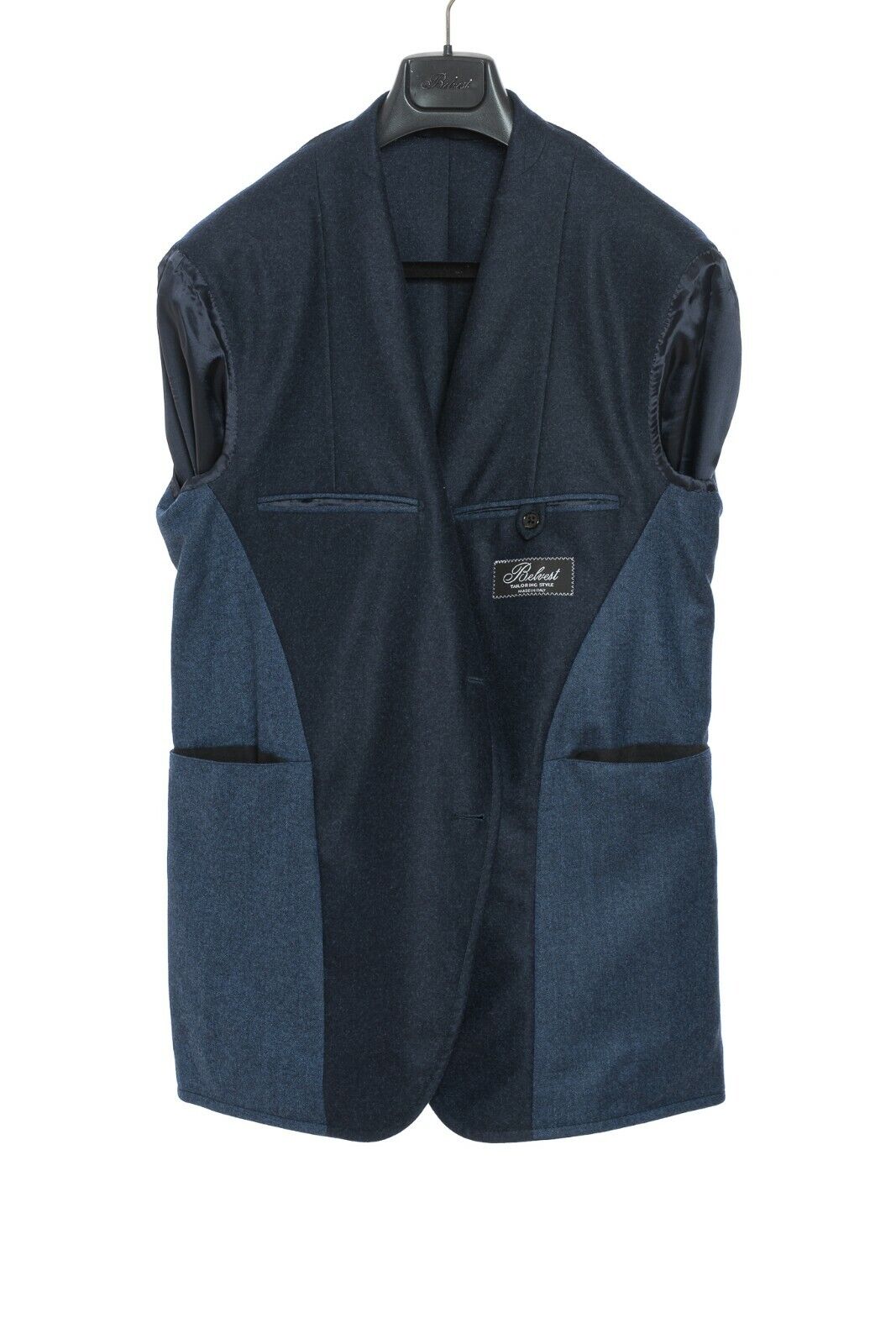 $2650 BELVEST Blue Blazer Jacket Flannel Wool 40 US / 50 EU 7R JACKETINTHEBOX