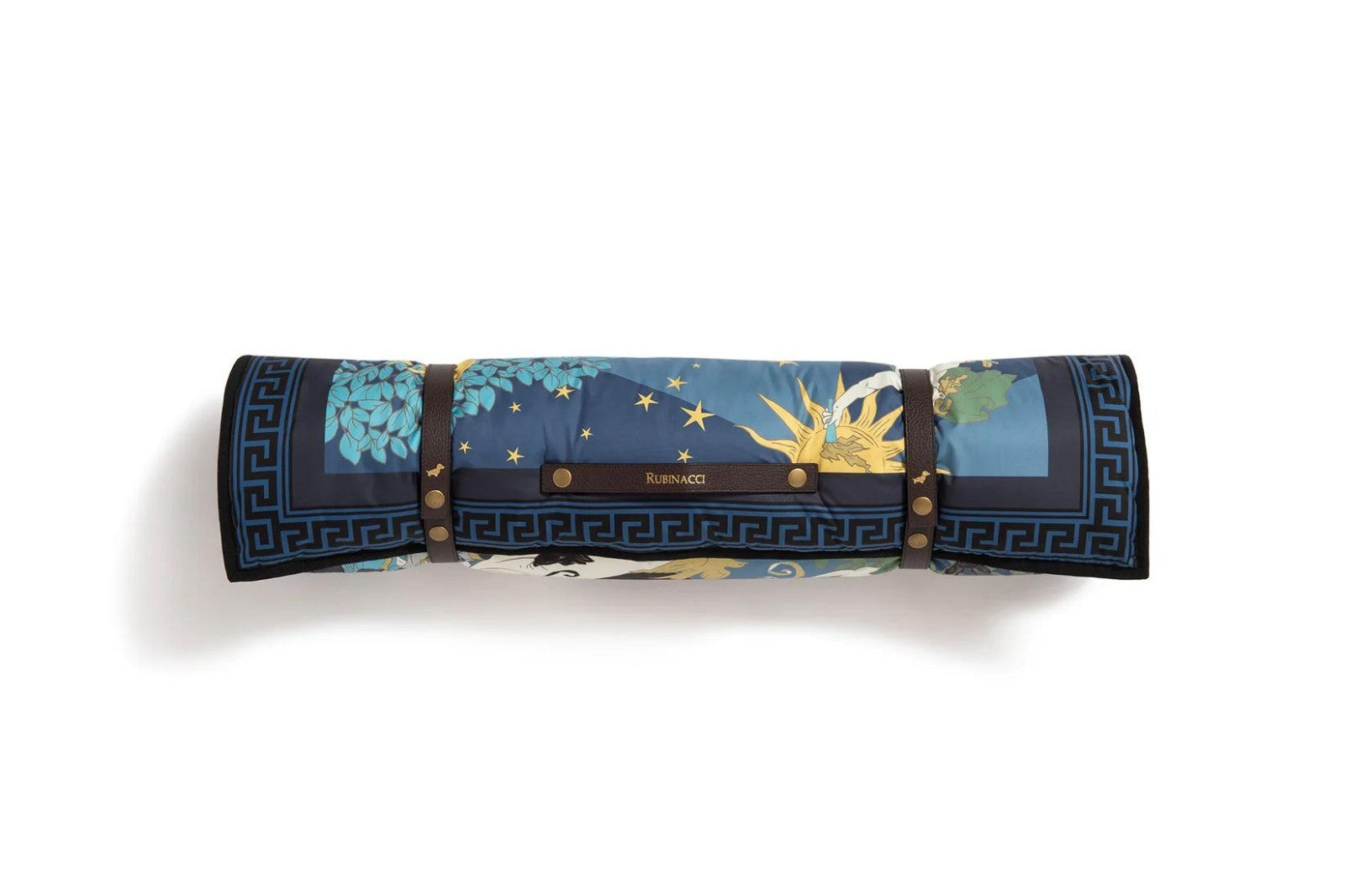500$ POLDO X RUBINACCI NAPOLI PORTABLE BED Blue Teddy Fleece "La Greca" 70x50cm
