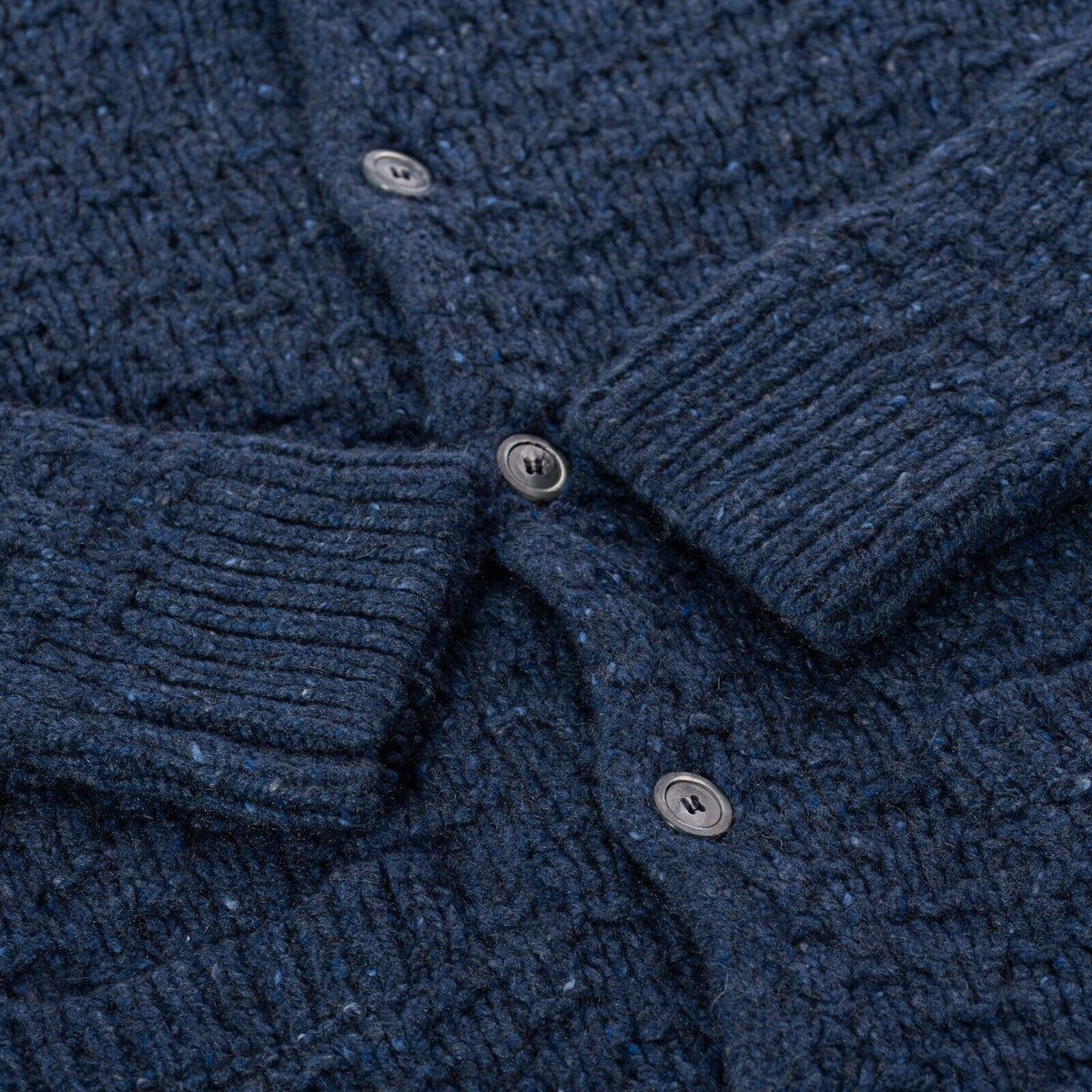$1600 FEDELI CASHMERE Jacket Cardigan Thick 100% Open Cashmere Blue 40 US  50 EU
