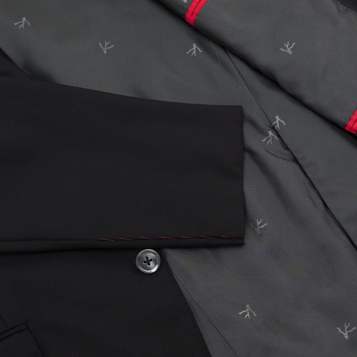 $7050 ISAIA "Gregorio" Black Hand-Sewn Suit Fine Wool 4 Seaon 38 US / 48 EU 7R