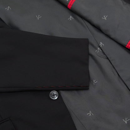 $7050 ISAIA "Gregorio" Black Hand-Sewn Suit Fine Wool 4 Seaon 38 US / 48 EU 7R