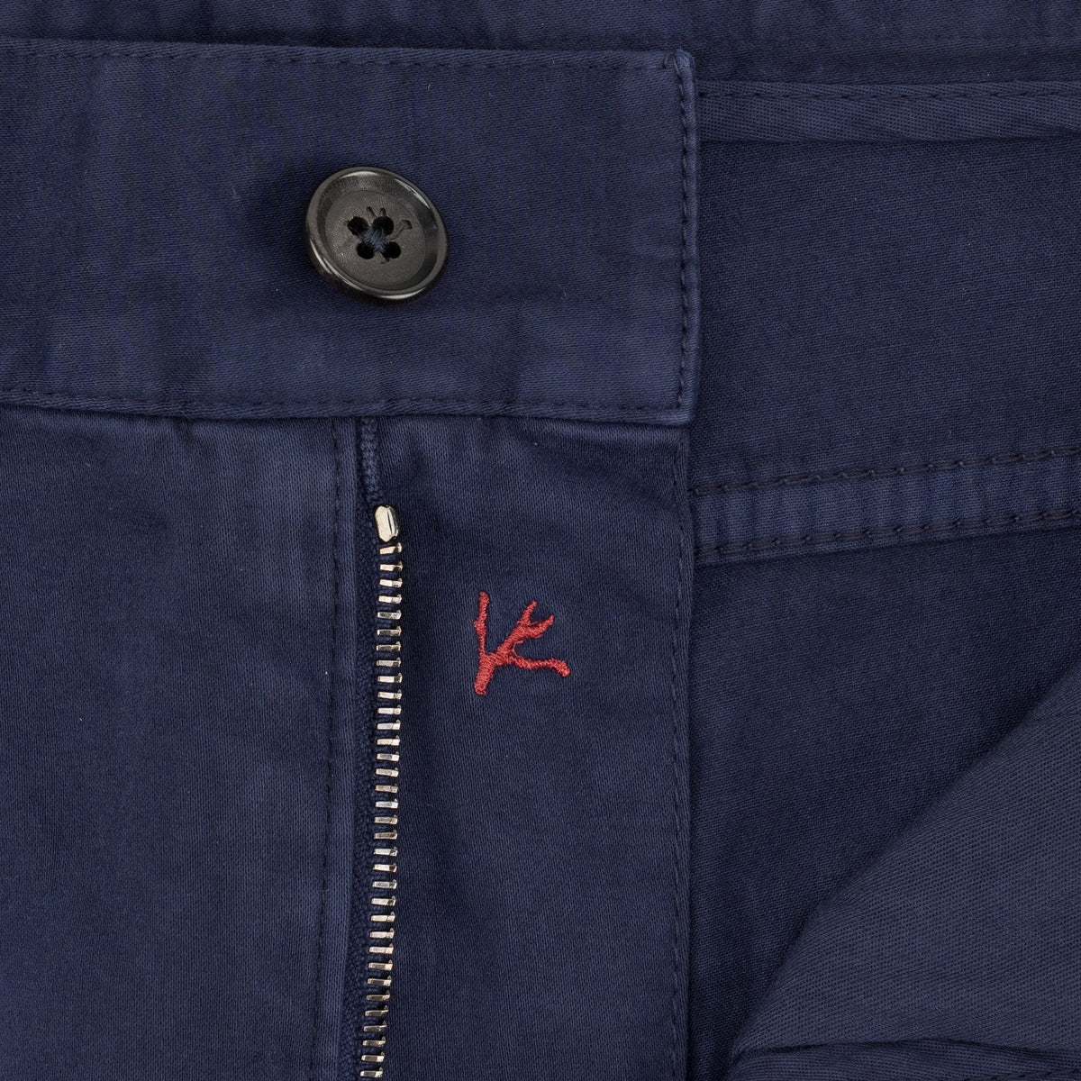850$ ISAIA NAPOLI "Chiaia" Blue Chino Sport Pant Cotton  Cashmere - Leather Tag