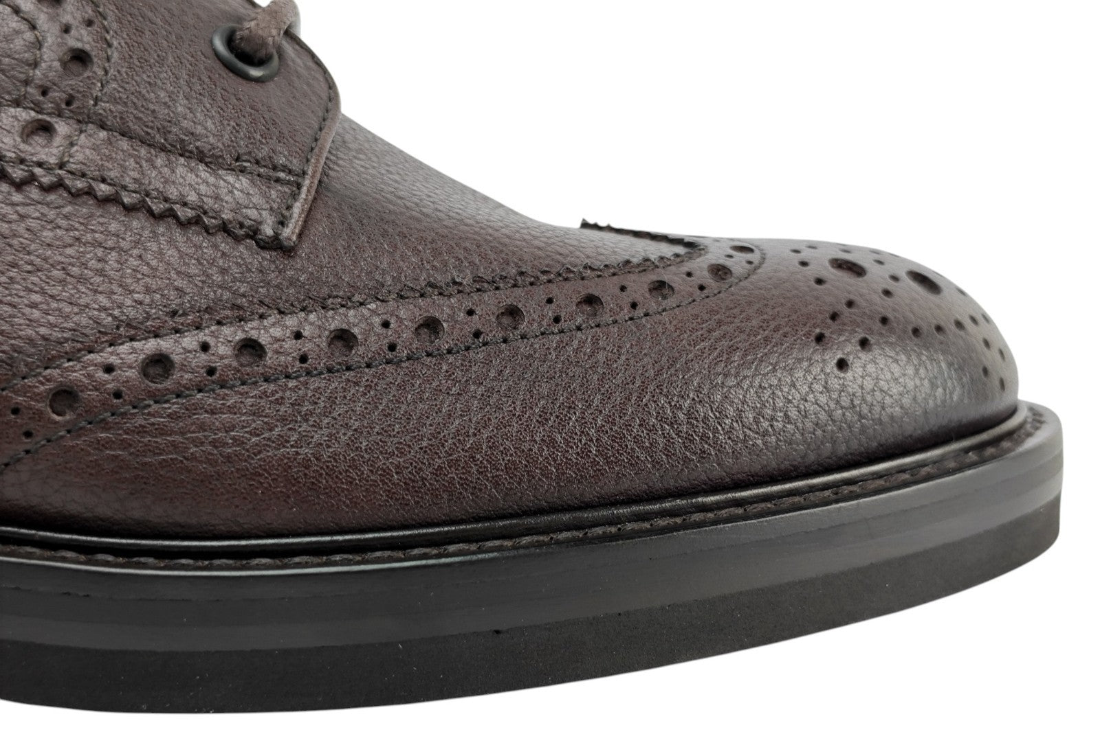 1200$ TESTONI "Camogli" Cigar Derby Shoes Soft Grain Calf 8 UK / 9 US / 42 IT