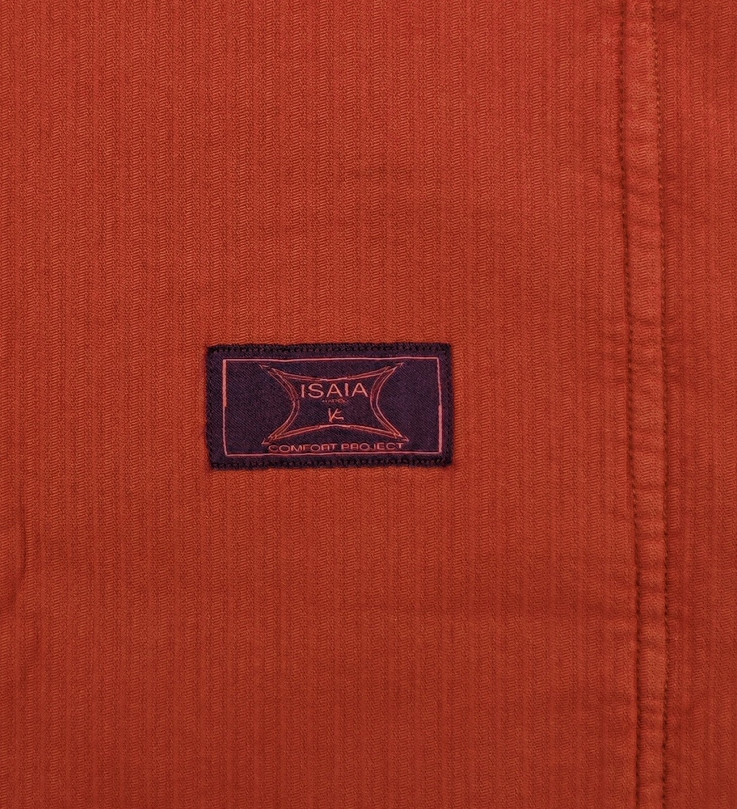 $1250 ISAIA NAPOLI "Comfort" Rust Hand-Sewn Overshirt Jacket Cordoroy Cotton