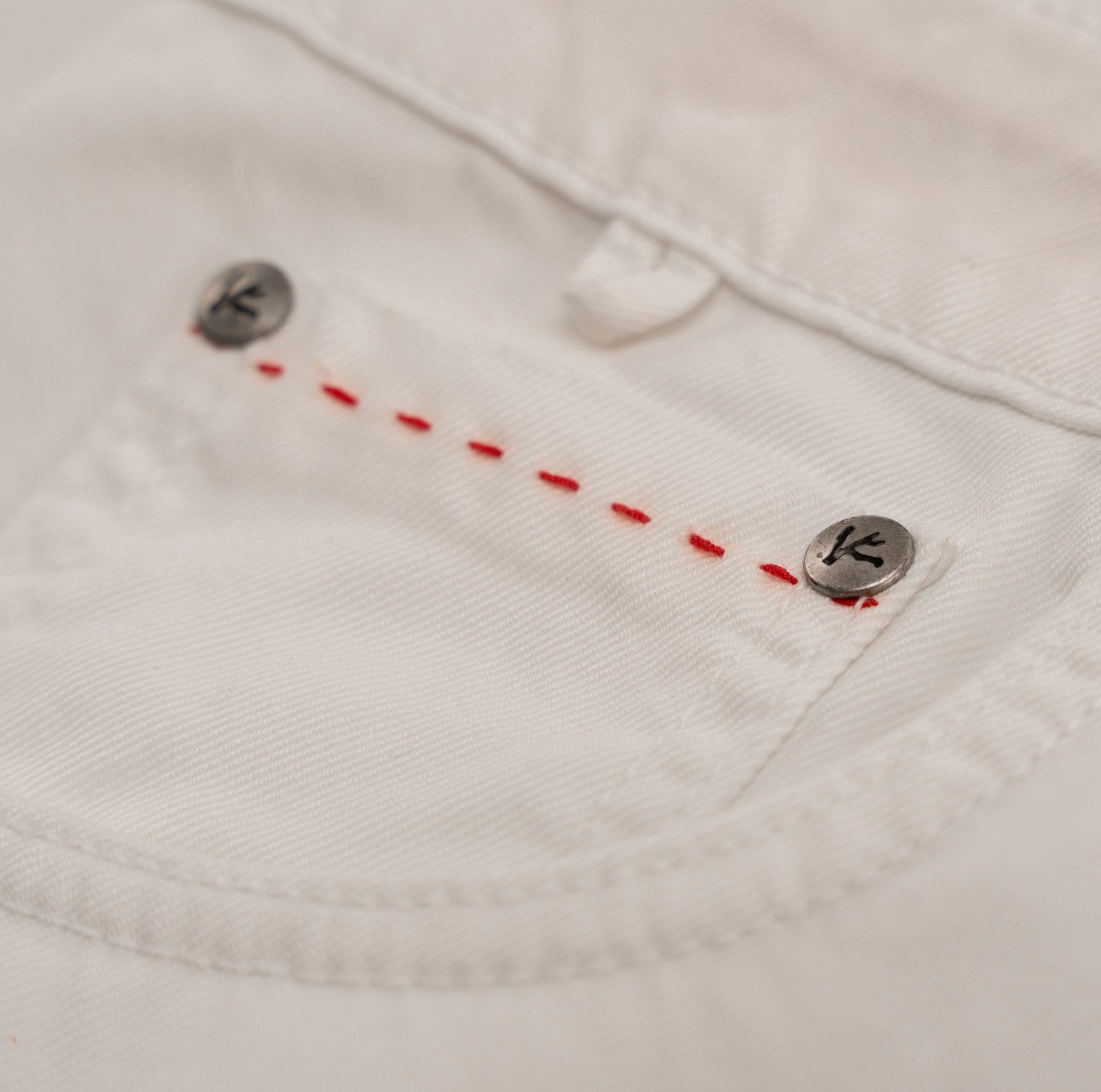 690$ ISAIA NAPOLI White Denim Jeans 5 Pockets Pant Cotton 38 US / 54 EU R