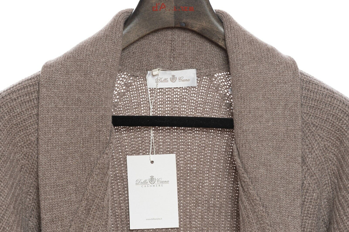 850$ DELLA CIANA CASHMERE Wool Merinos Superior / Cashmere Cardigan 40 US  50 EU