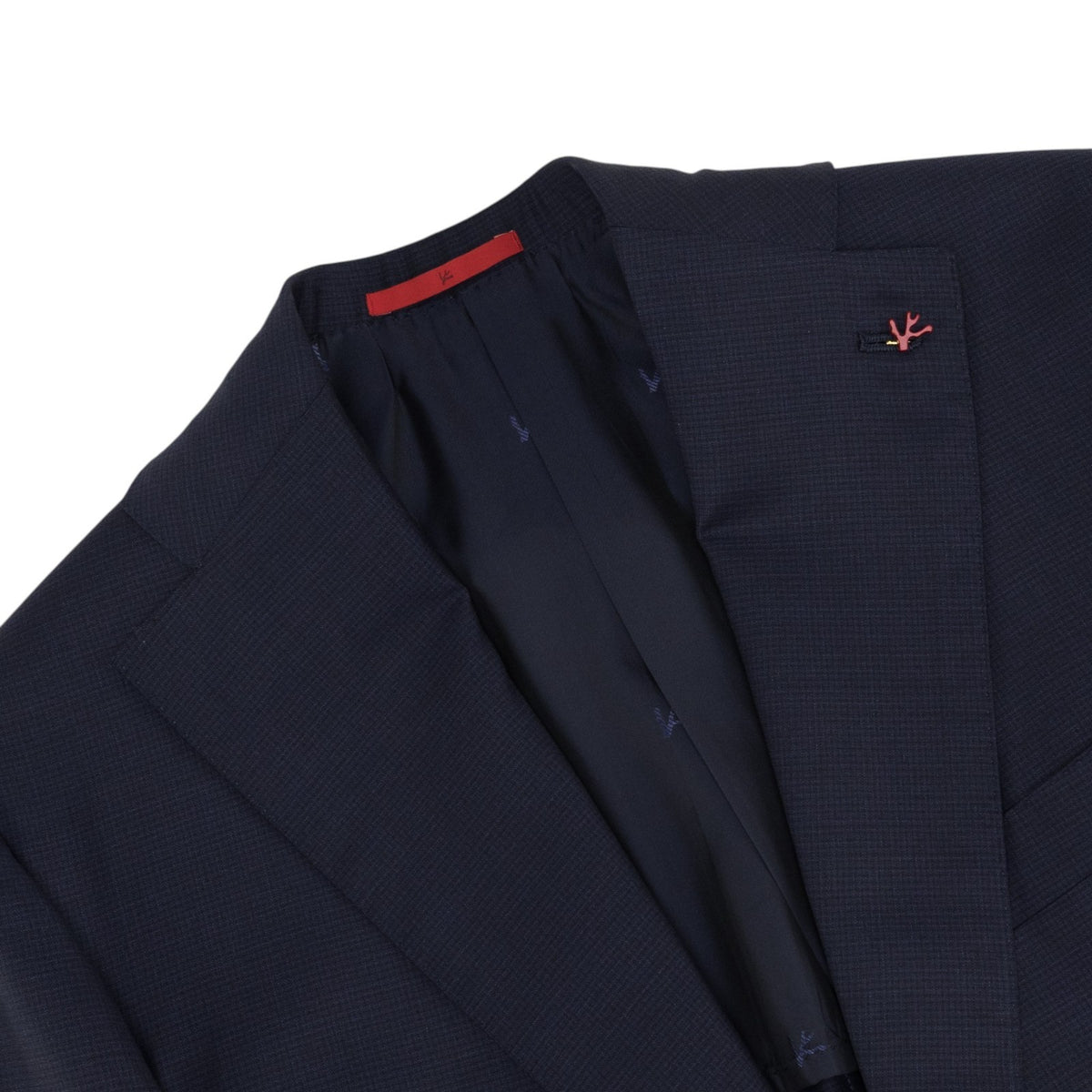 $7150 ISAIA "Marechiaro" Dark Blue Suit Wool 170's & Silk 44 US / 54 EU 8R