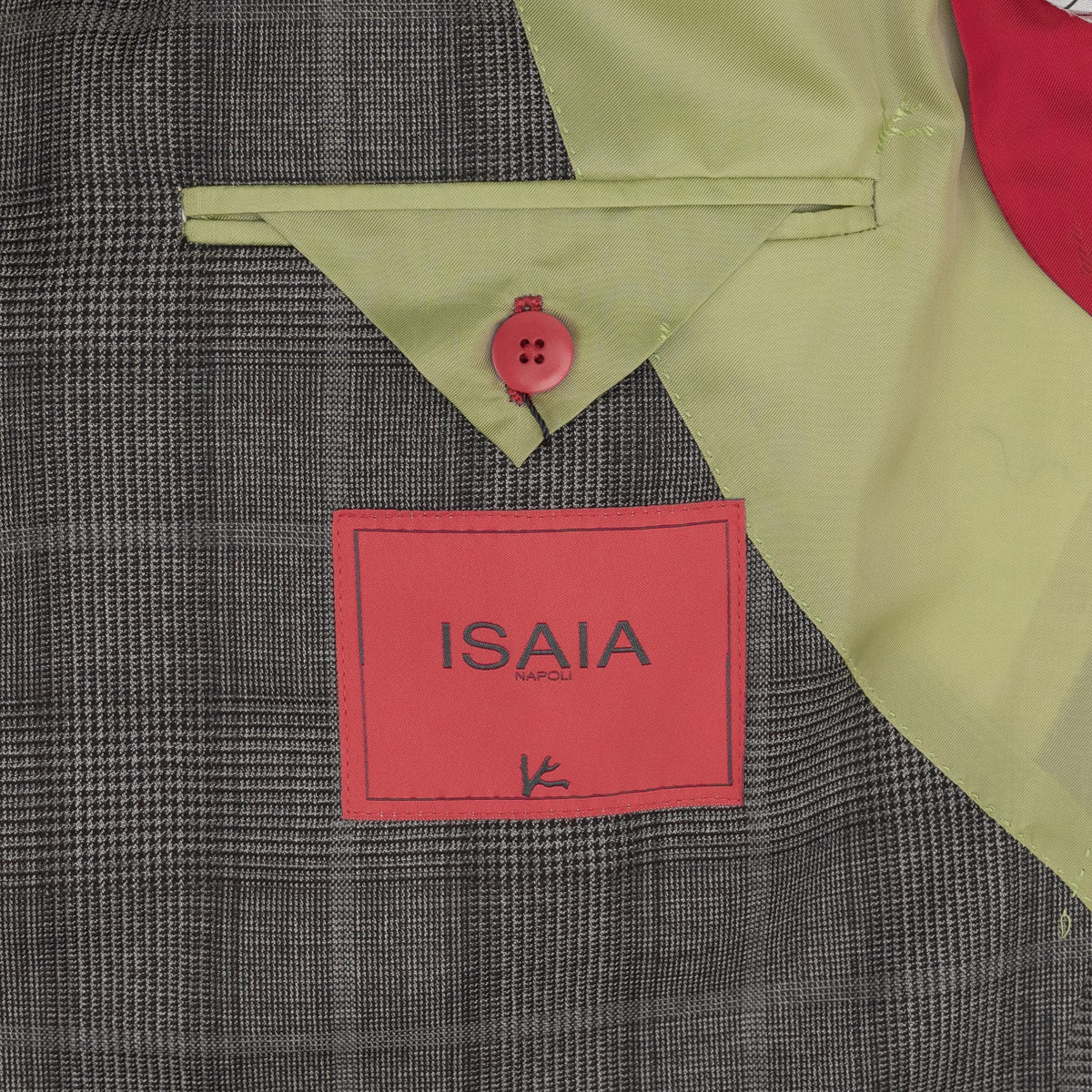 $6600 ISAIA NAPOLI "Marechiaro" Gray Suit Fine Wool 4 Season 38 US / 48 EU 8R