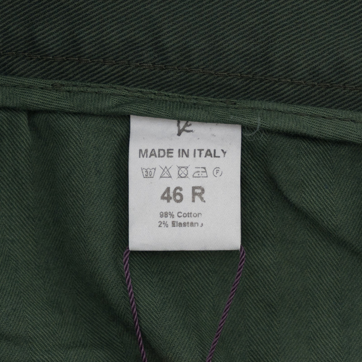 725$ ISAIA NAPOLI Forest Green 5 Pocket Denim Jeans Cotton Slim Fit 30 US /46 EU