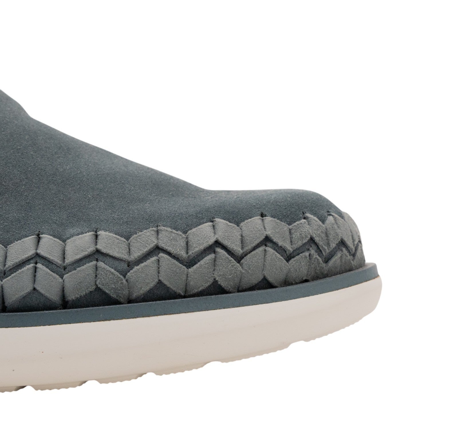 $1050 GIORGIO ARMANI Sneakers Shoes Slip-On Petroleum Green Woven Suede