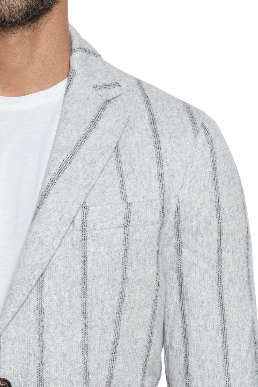 800$ DELLA CIANA CASHMERE Casual Jacket Flannel Merinos / Cashmere  38 US  48 EU