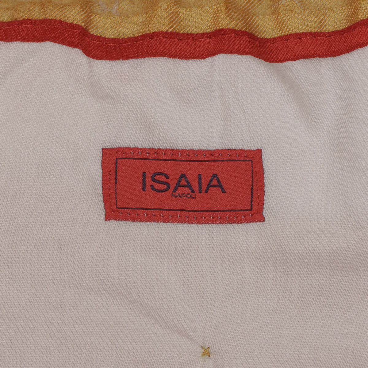950$ ISAIA "Logo" Gold Drawstring Short Pant Cotton Relaxed Fit 36 US / 52 EU