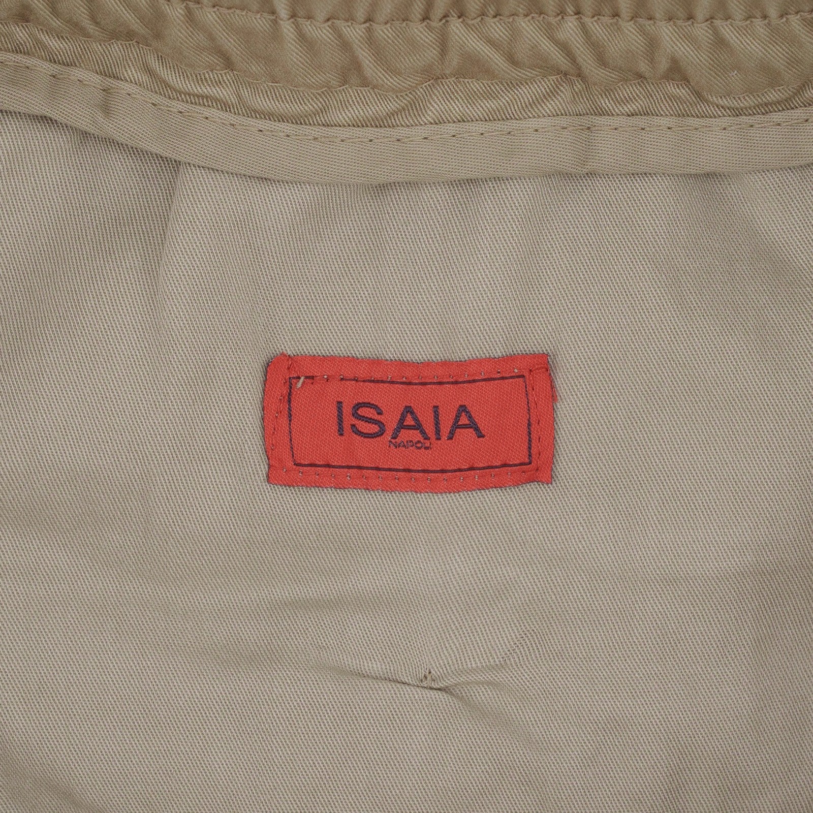 850$ ISAIA NAPOLI Beige Sand Drawstring Short Pant Cotton 40 US / 56 EU