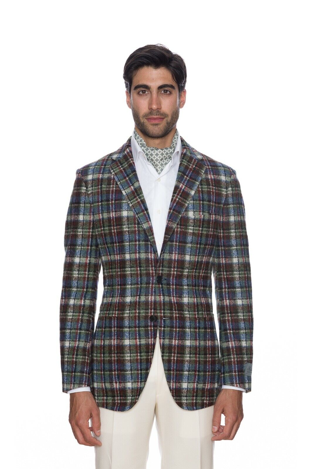 $2240 BELVEST Check Baby Alpaca Sport Jacket 40 US / 50 EU Drop 7R  F/W 2018
