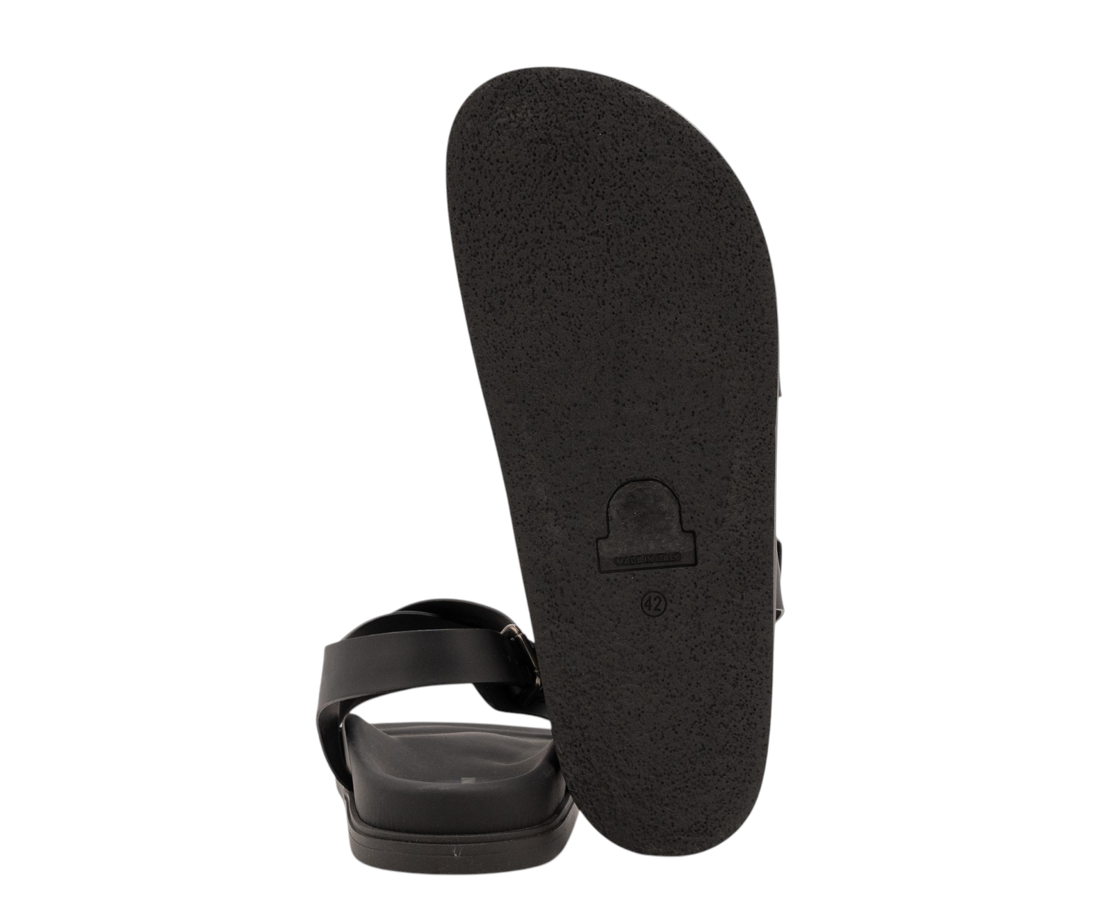 550$ TESTONI Filicudi Sandal Lux Calf Black + Dark Metal 8 UK - 9 US - 42 IT