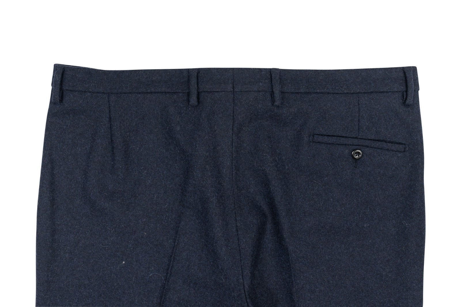 670$ RUBINACCI NAPOLI "Luca" Blue Navy  Pant Flannel Wool  40 US / 56 EU