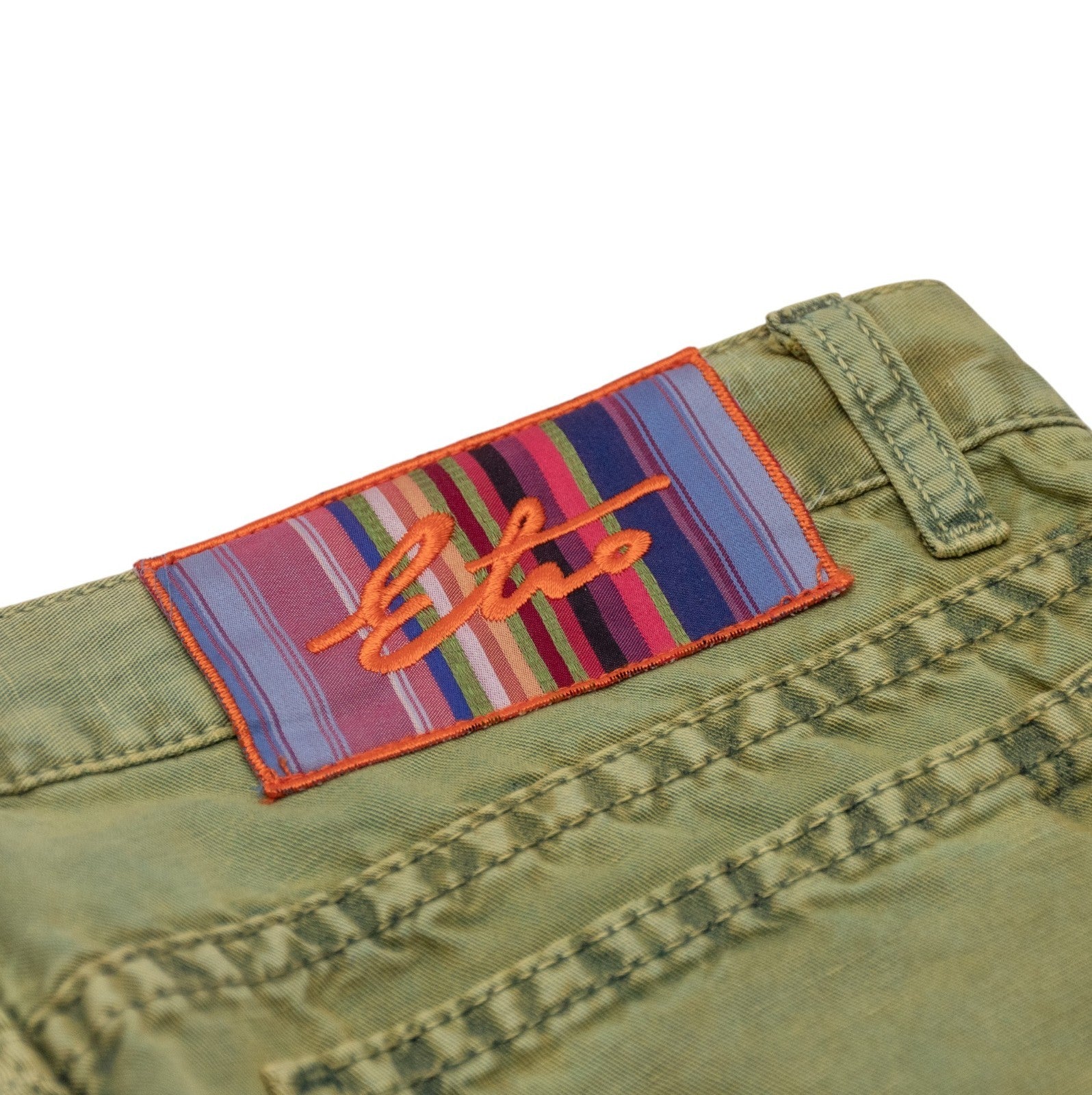 850$ ETRO MILANO Sand Green Cotton Linen Pant Bootcut - Made in Italy