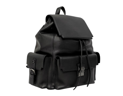 2200$ PINEIDER FIRENZE 1774 Black Calf Multiple Backpack Travel Weekender XL