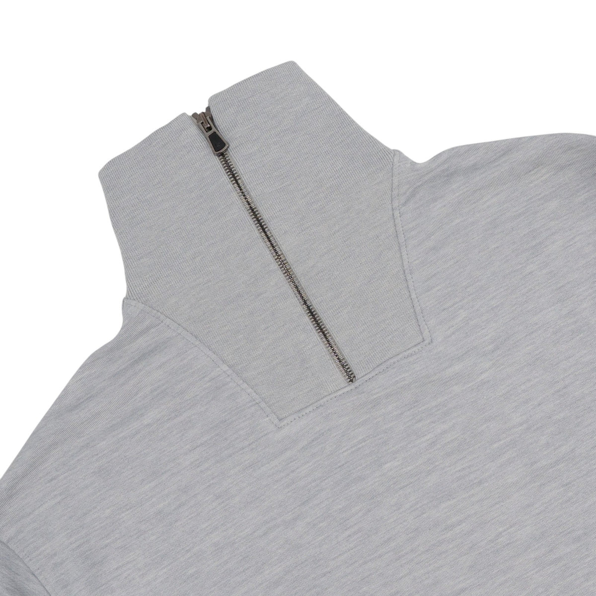 1550$ ISAIA NAPOLI Gray Turtleneck Zip Sweater Soft Cotton Silk M