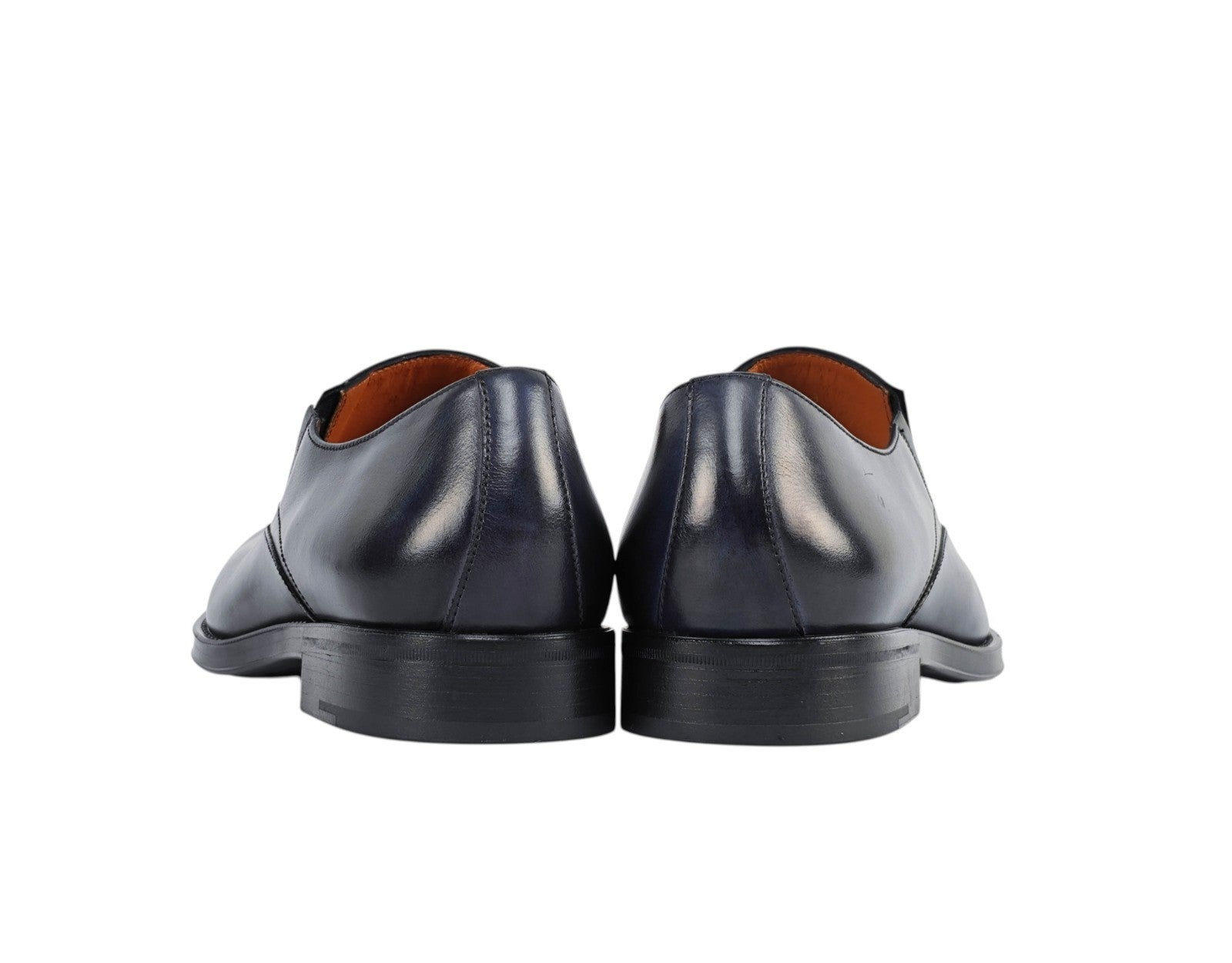 1200$ TESTONI 1929 Slip On Shoes Burnished Calf Blue Indigo 8 UK / 9 US / 42 IT