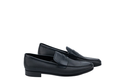 1150$ GIORGIO ARMANI Penny Loafers Shoes Blue Textured Leather 6 UK  7 US  40 IT