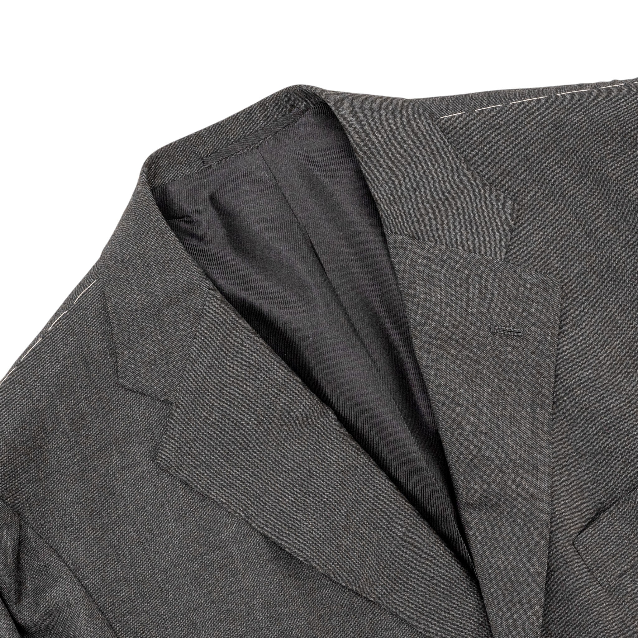 CESARE ATTOLINI NAPOLI Total Hand-Sewn Suit Gray Wool 120's 42 US / 52 IT