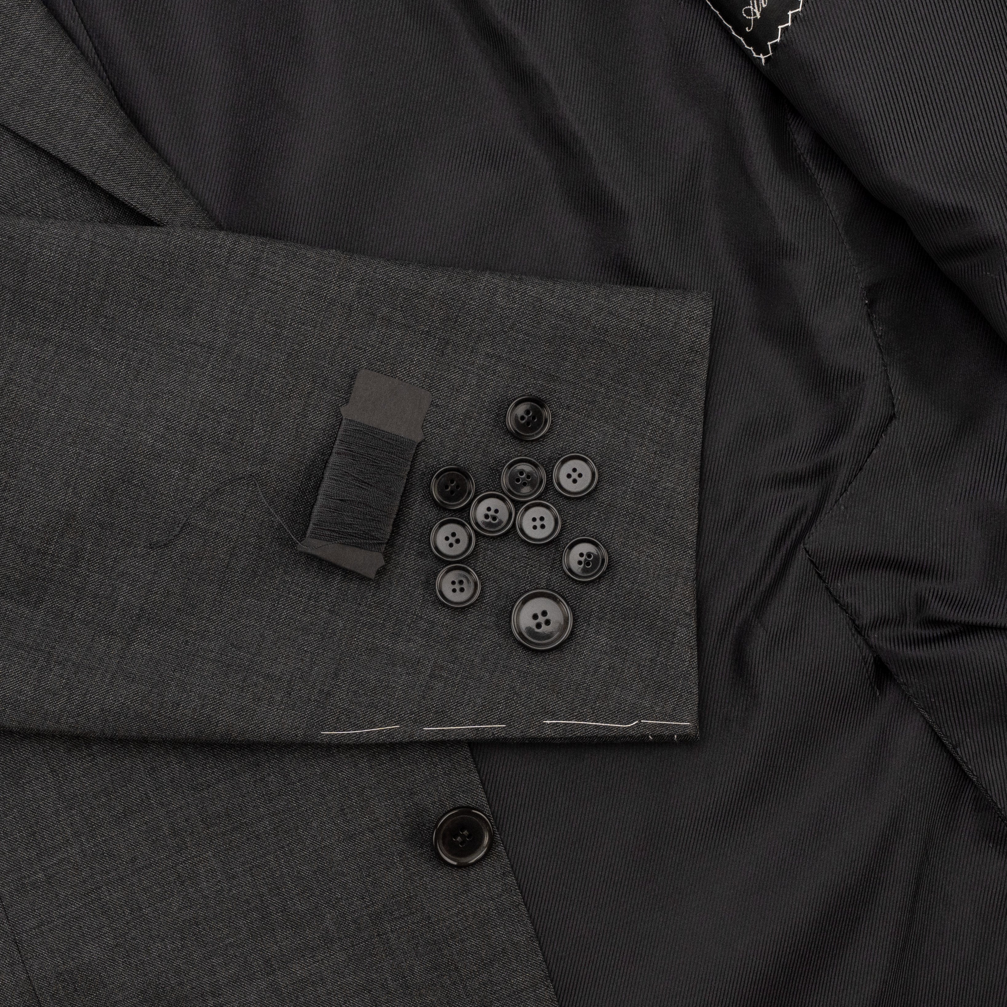 CESARE ATTOLINI NAPOLI Total Hand-Sewn Suit Gray Wool 120's 42 US / 52 IT
