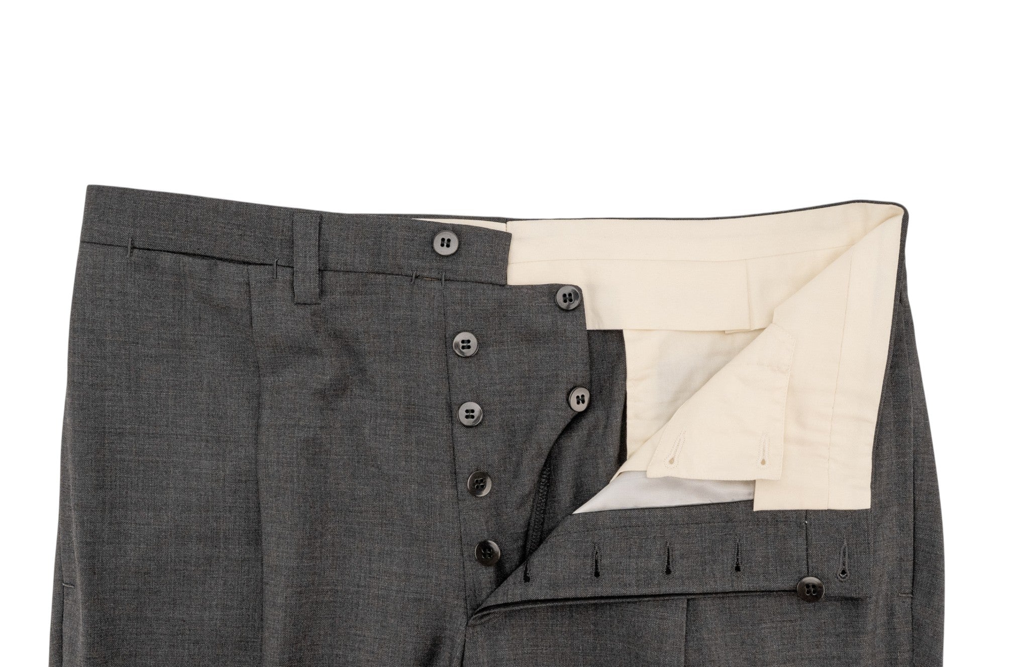 CESARE ATTOLINI NAPOLI Total Hand-Sewn Suit Gray Wool 120's 42 US / 52 IT