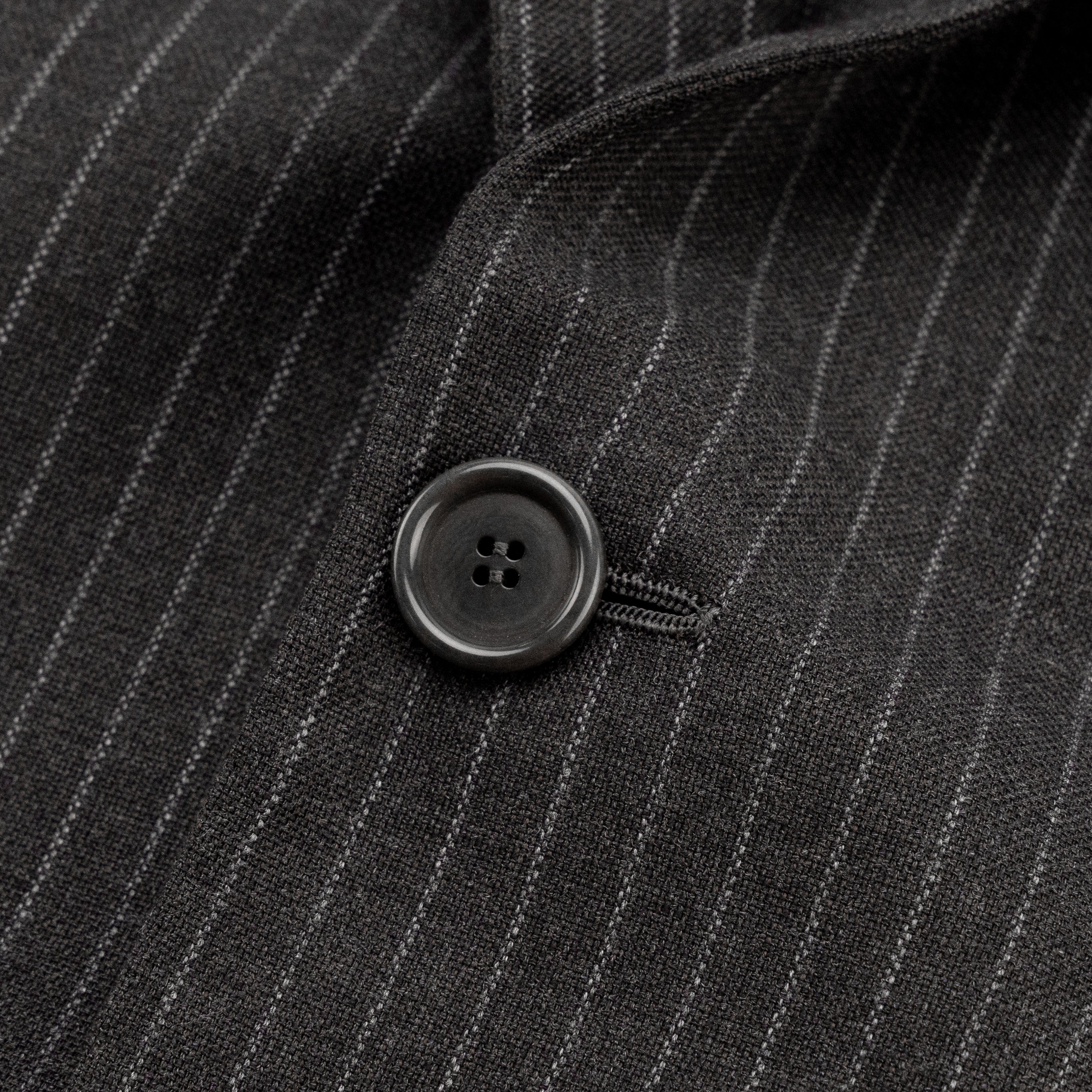 CESARE ATTOLINI NAPOLI 3/2 Roll Suit Gray Wool 100's Pinstripe 40 US / 50 IT