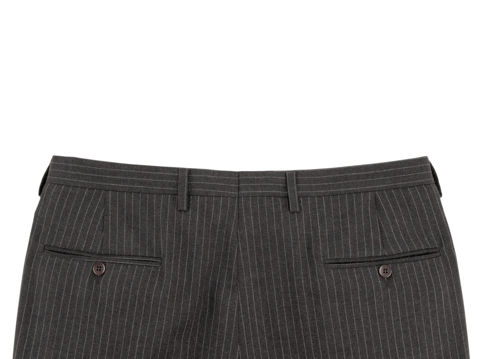 CESARE ATTOLINI NAPOLI 3/2 Roll Suit Gray Wool 100's Pinstripe 40 US / 50 IT