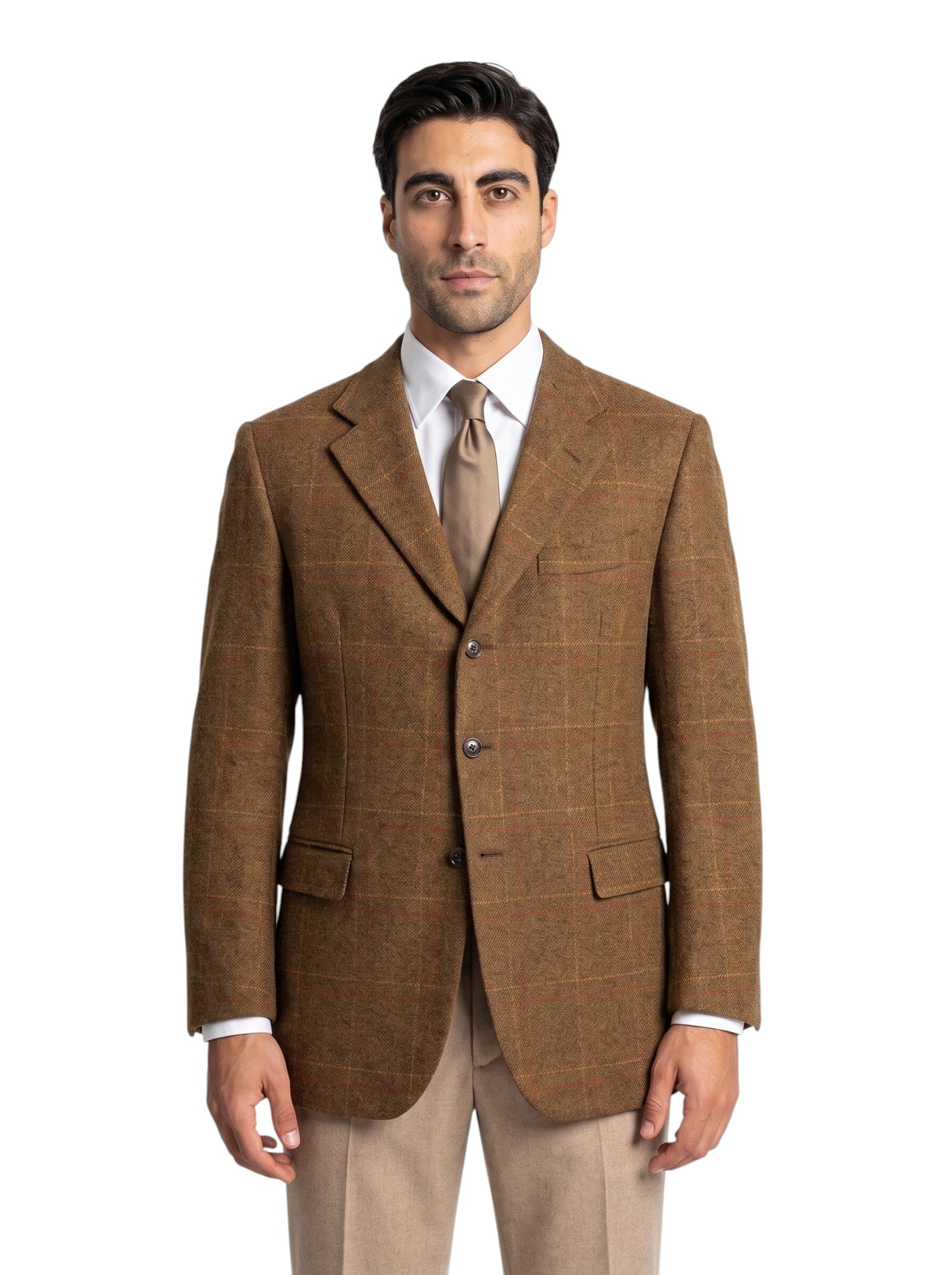 CESARE ATTOLINI NAPOLI Brown Jacket Sport Coat 100% Cashmere 42 US / 52 IT