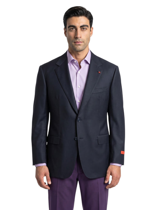 ISAIA NAPOLI "Aquaspider" Giacca sportiva blu navy in lana 52 US 62 EU 6R
