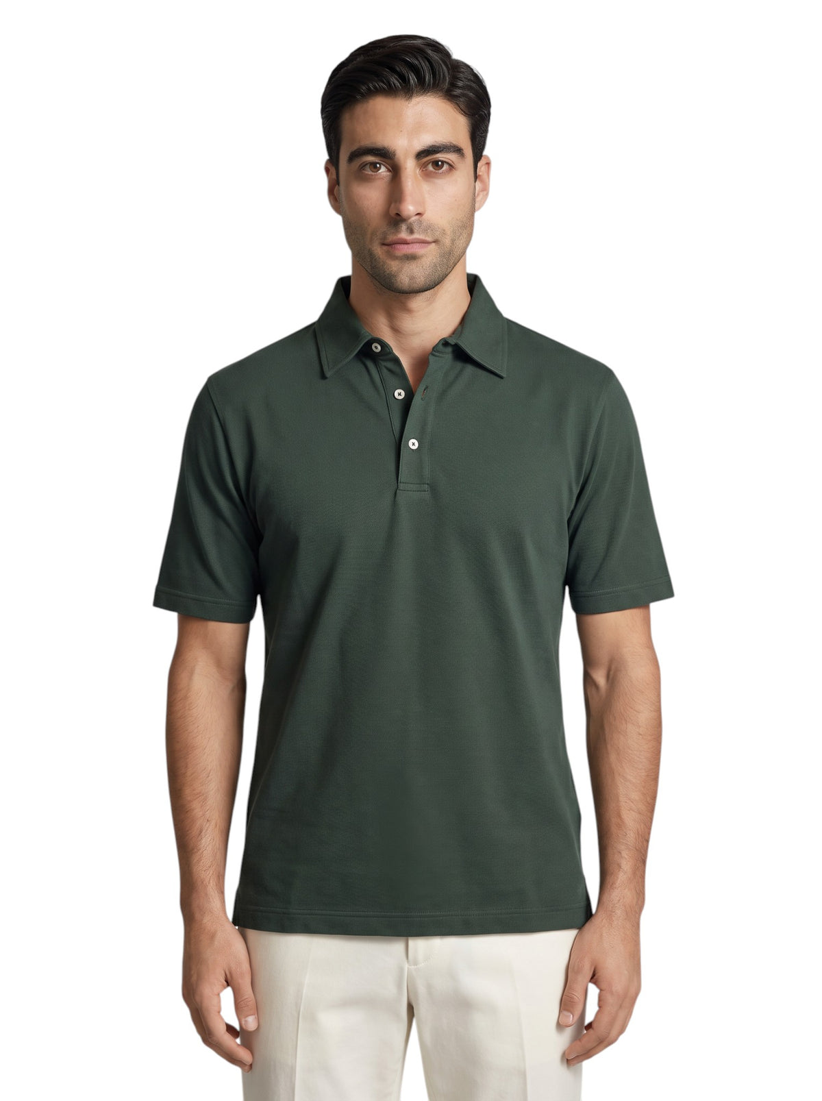 FEDELI Green Forest Polo Cotton Pique Pocket 36 US / 46 IT