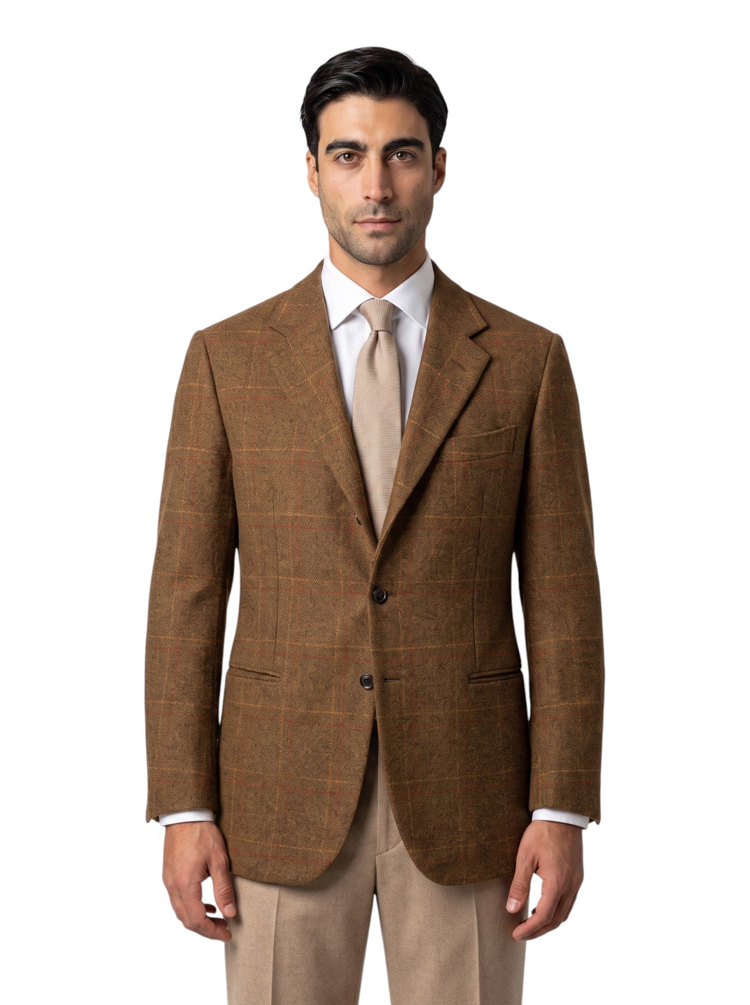 CESARE ATTOLINI NAPOLI Brown Jacket Sport Coat 100% Cashmere 42 US / 52 IT
