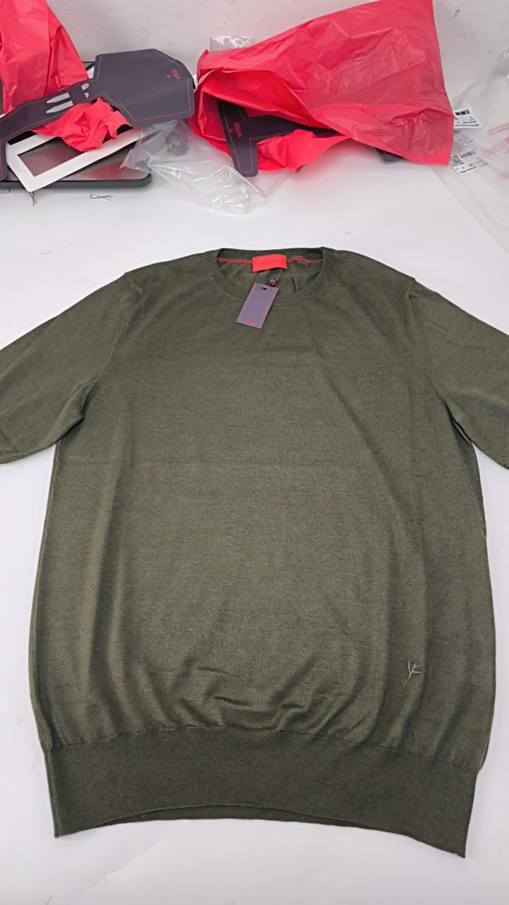 Isaia Sweater green cashmere silk size M
