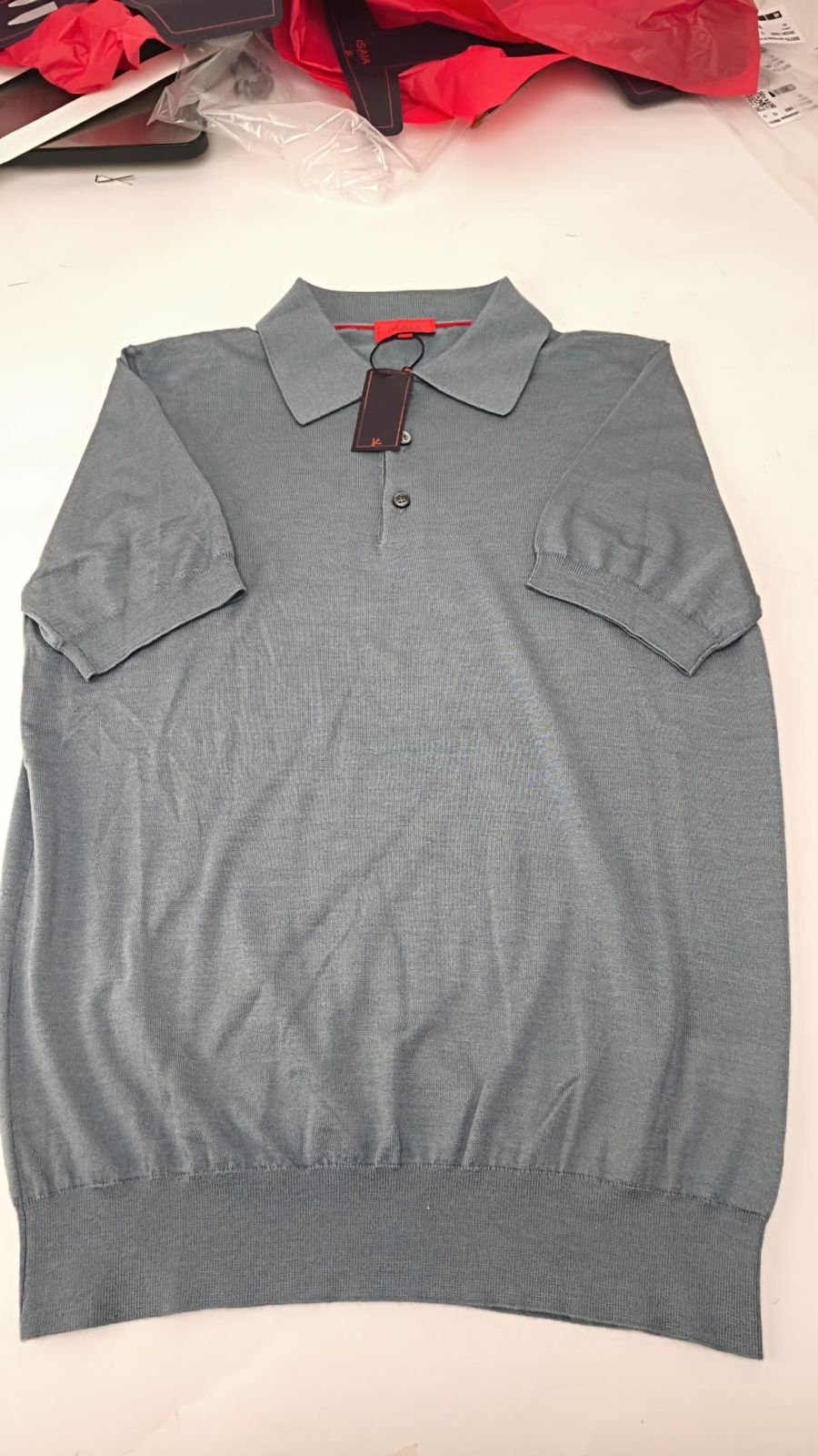 Isaia Polo sweater cashmere silk size M