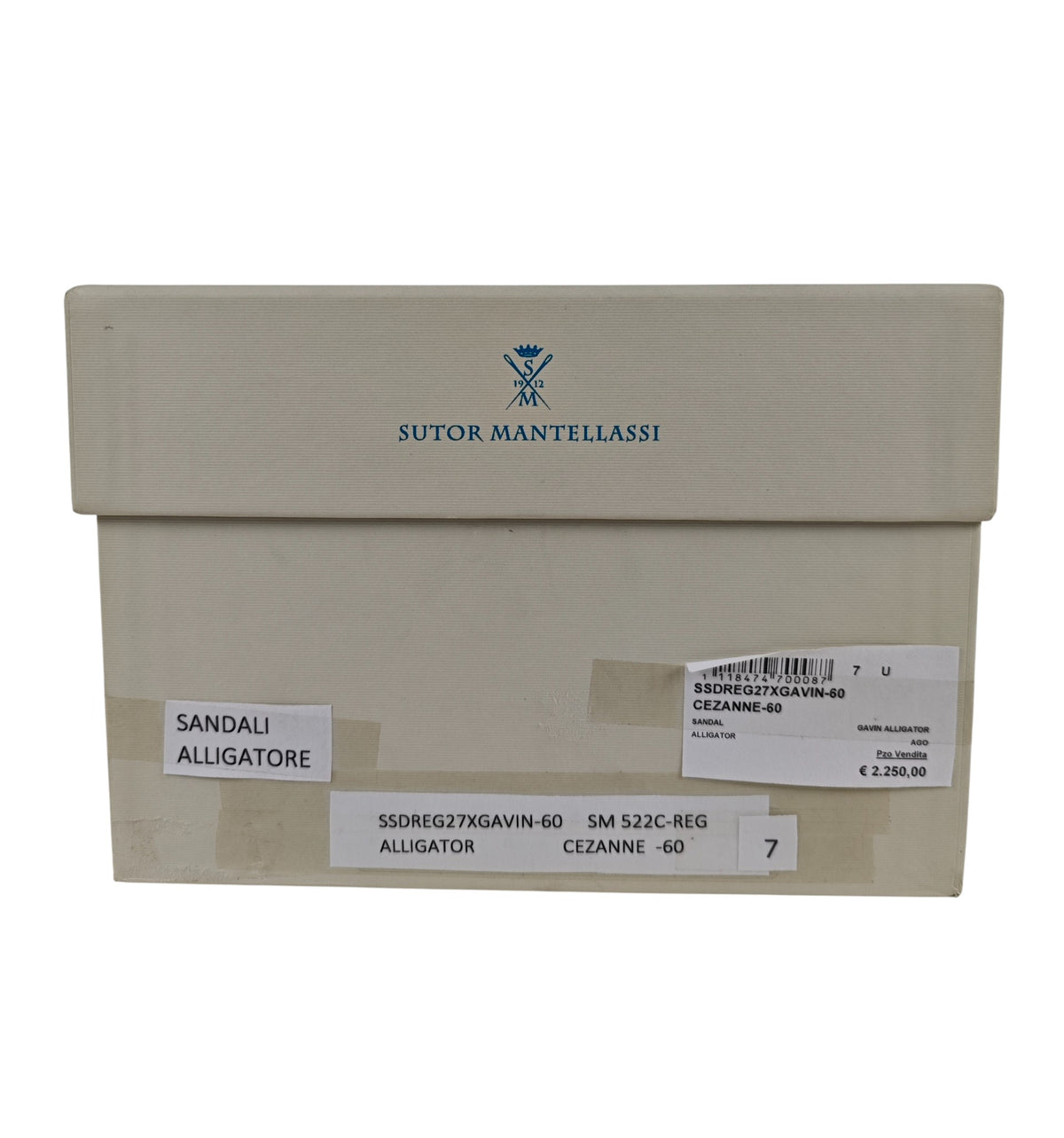 SUTOR MANTELLASSI Sandalo Marrone Scarpe 100% Alligatore