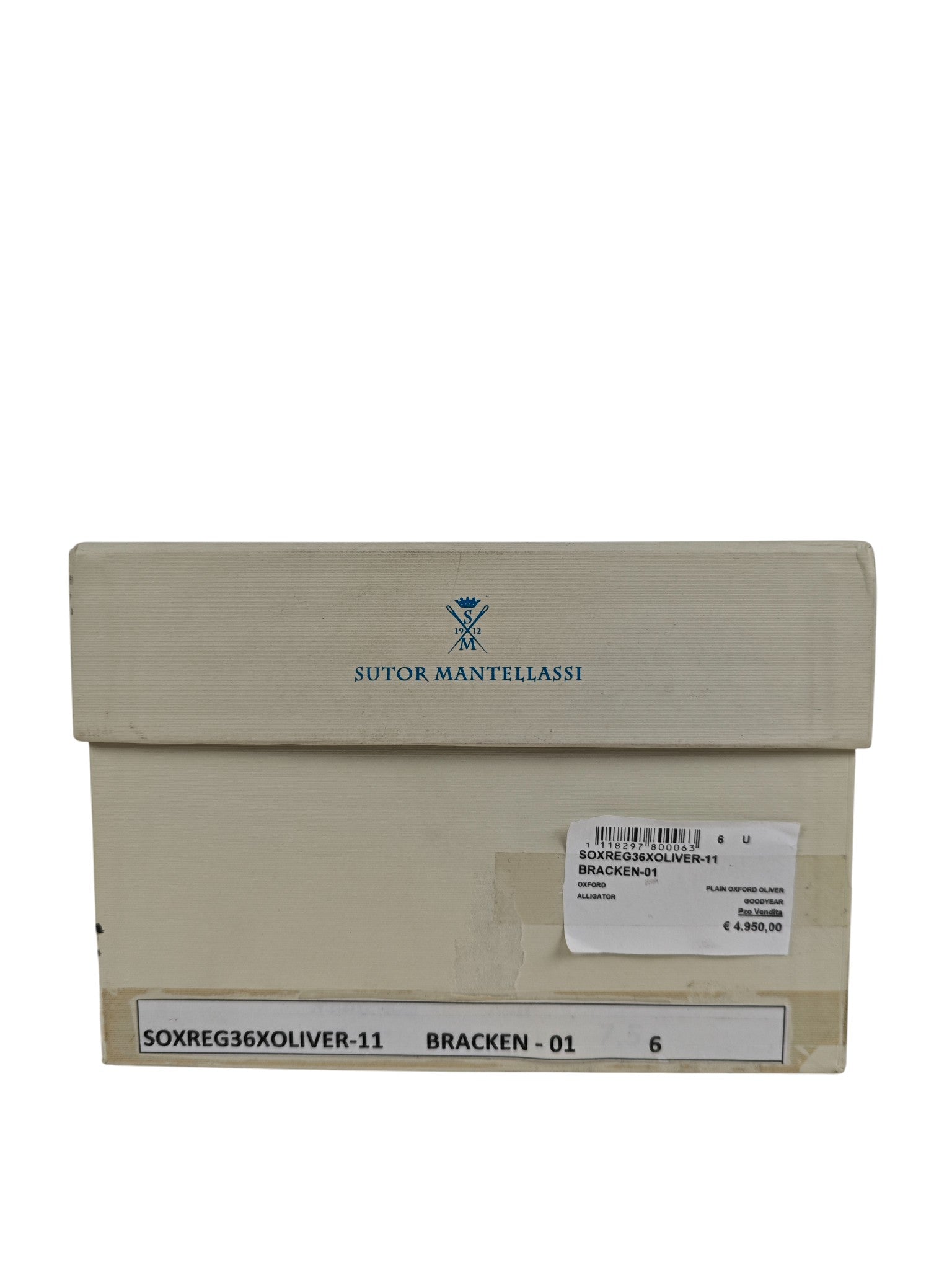 SUTOR MANTELLASSI Brown Goodyear Oxford Shoes 100% Alligator