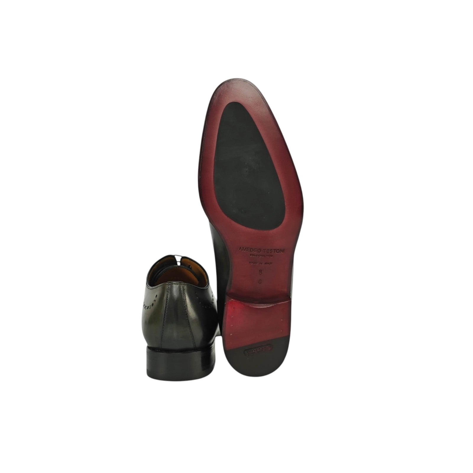 TESTONI 1929 Scarpe Oxford Antique Lux Calf Forest 8 UK / 9 US / 42 IT