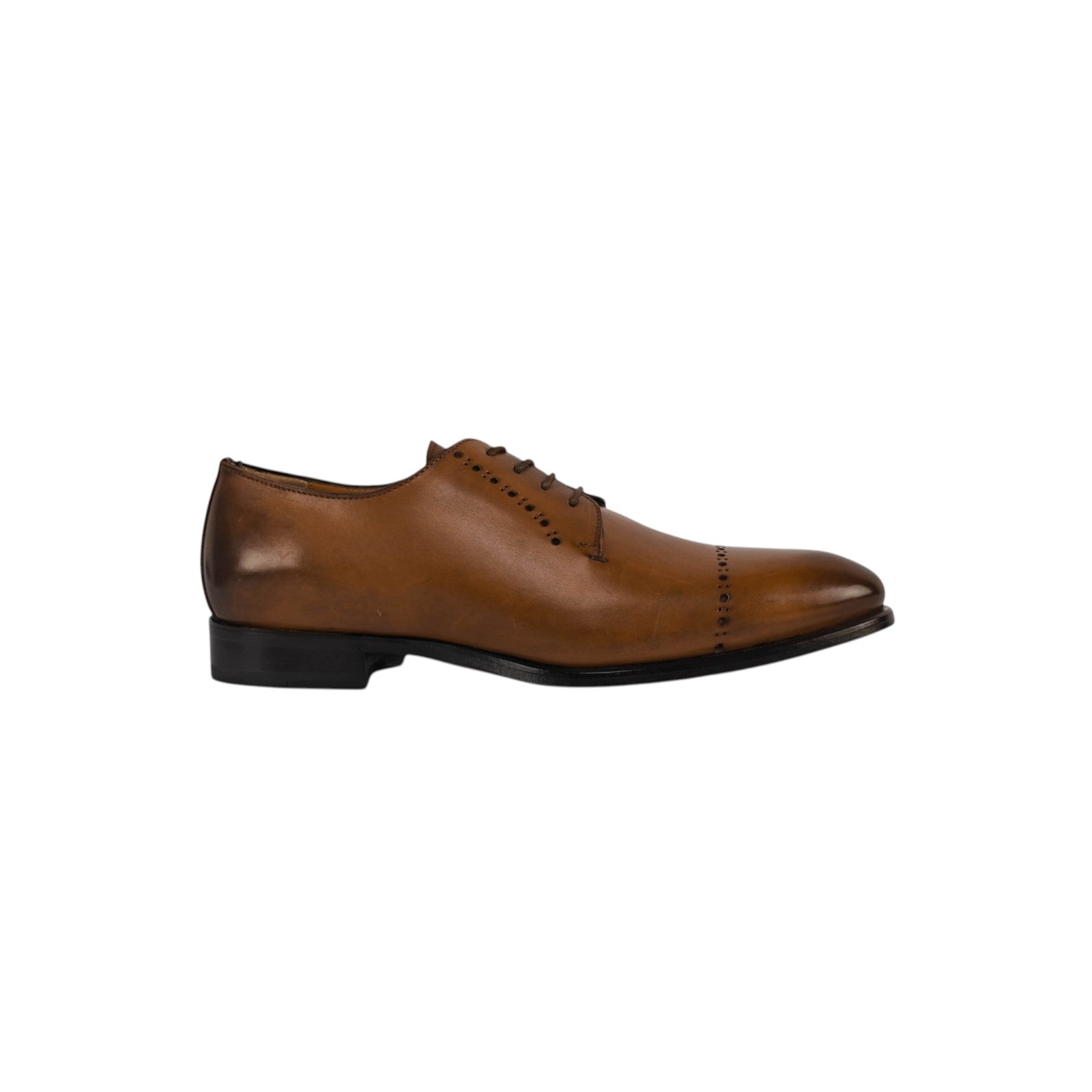 TESTONI 1929 Derby Shoes Antique Lux Calf Caramel 8 UK / 9 US / 42 IT
