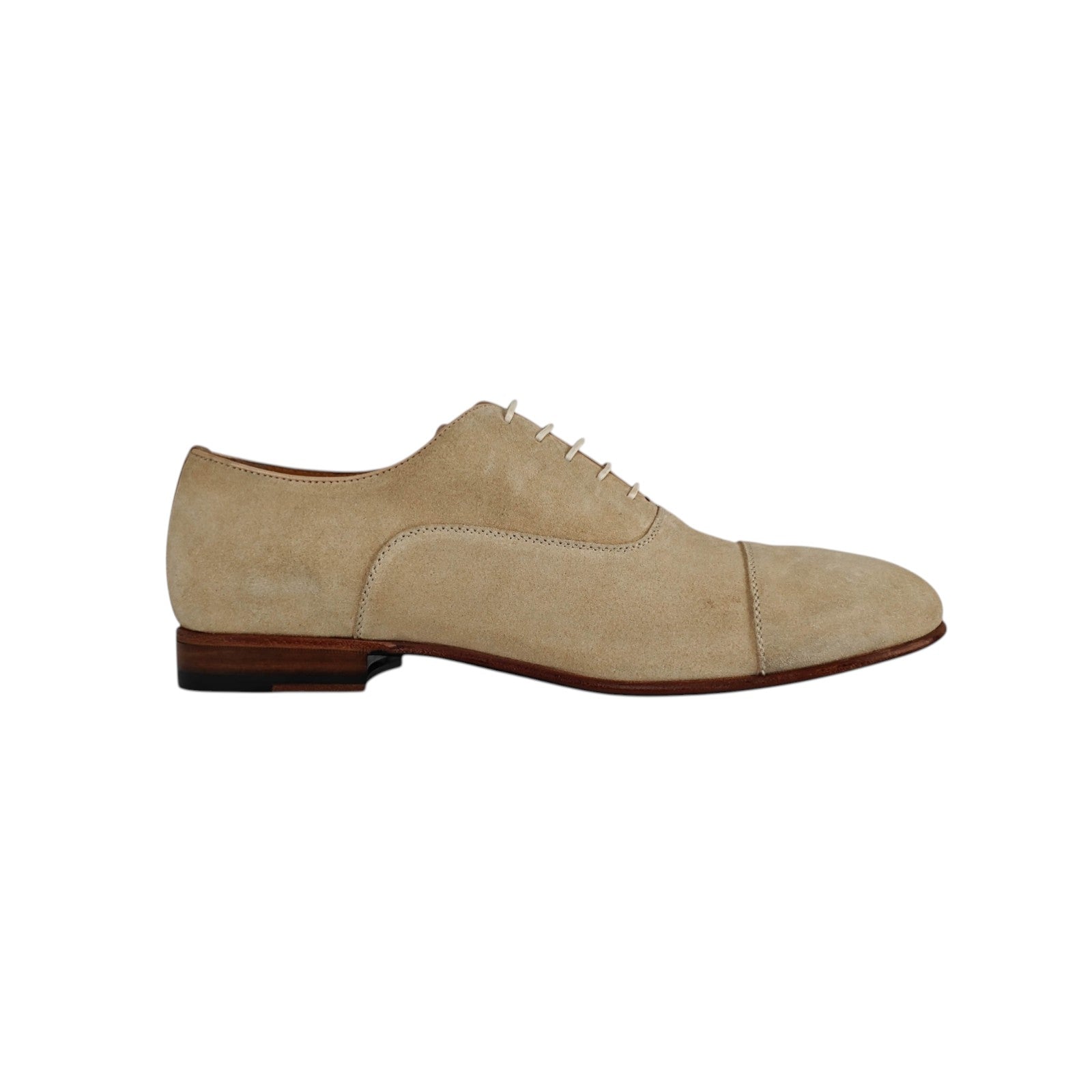 TESTONI Bologna 1929 " Portonovo " Oxford Suede Beige 8 UK / 9 US / 42 IT